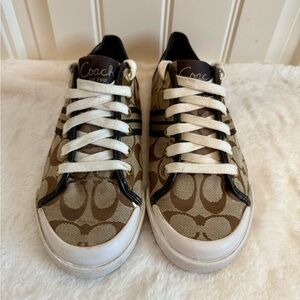 Coach Folly Signature C Brown Sneakers Ladies Sz 7